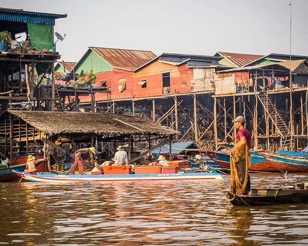 Siem Reap to Tonle Sap Lake-Floating Village, Taxi Tour Cambodia